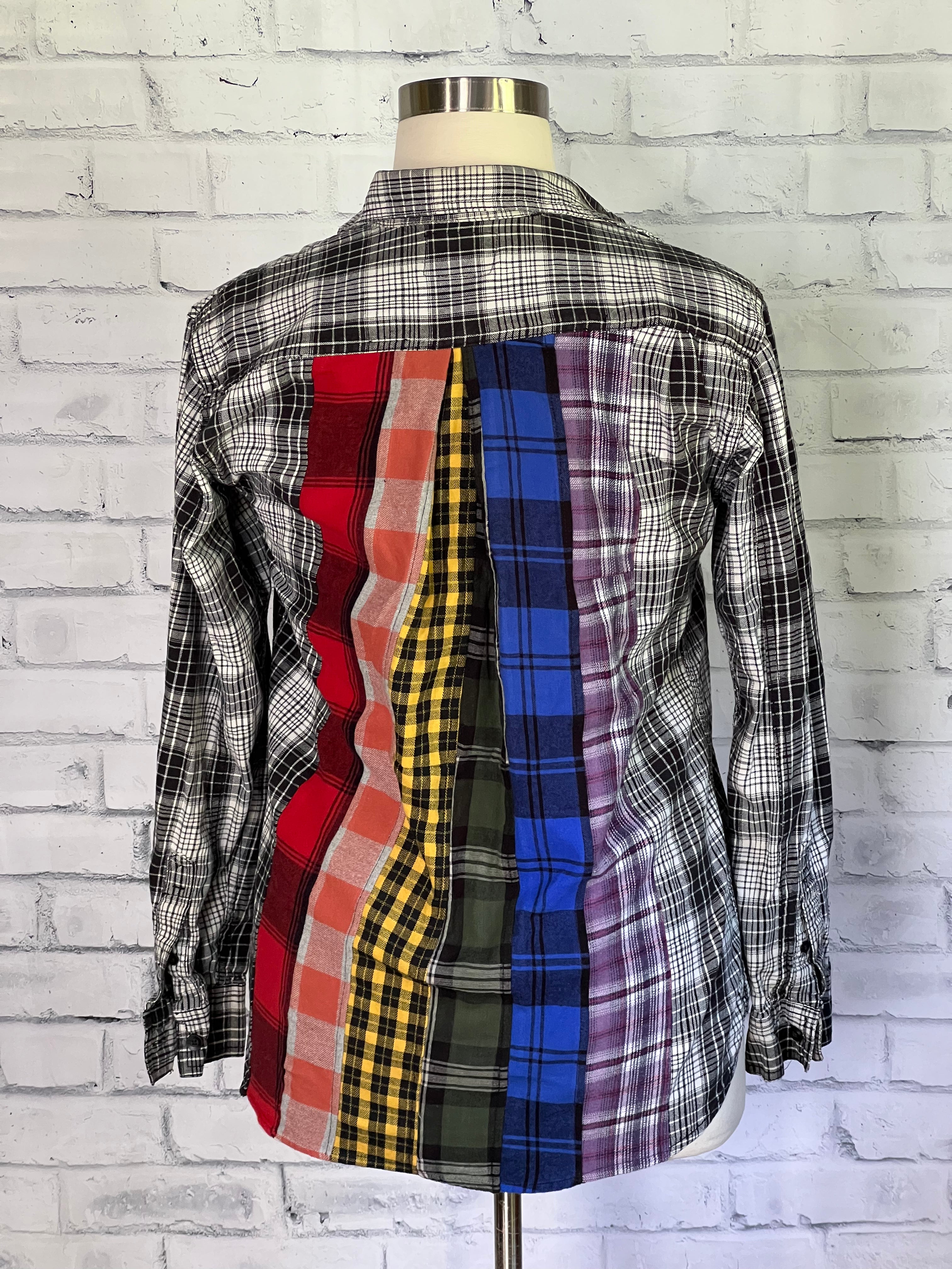 Rainbow Upcycled Flannel - Unisex Small