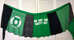 Green Lantern Upcycled T-shirt Wrap Skirt