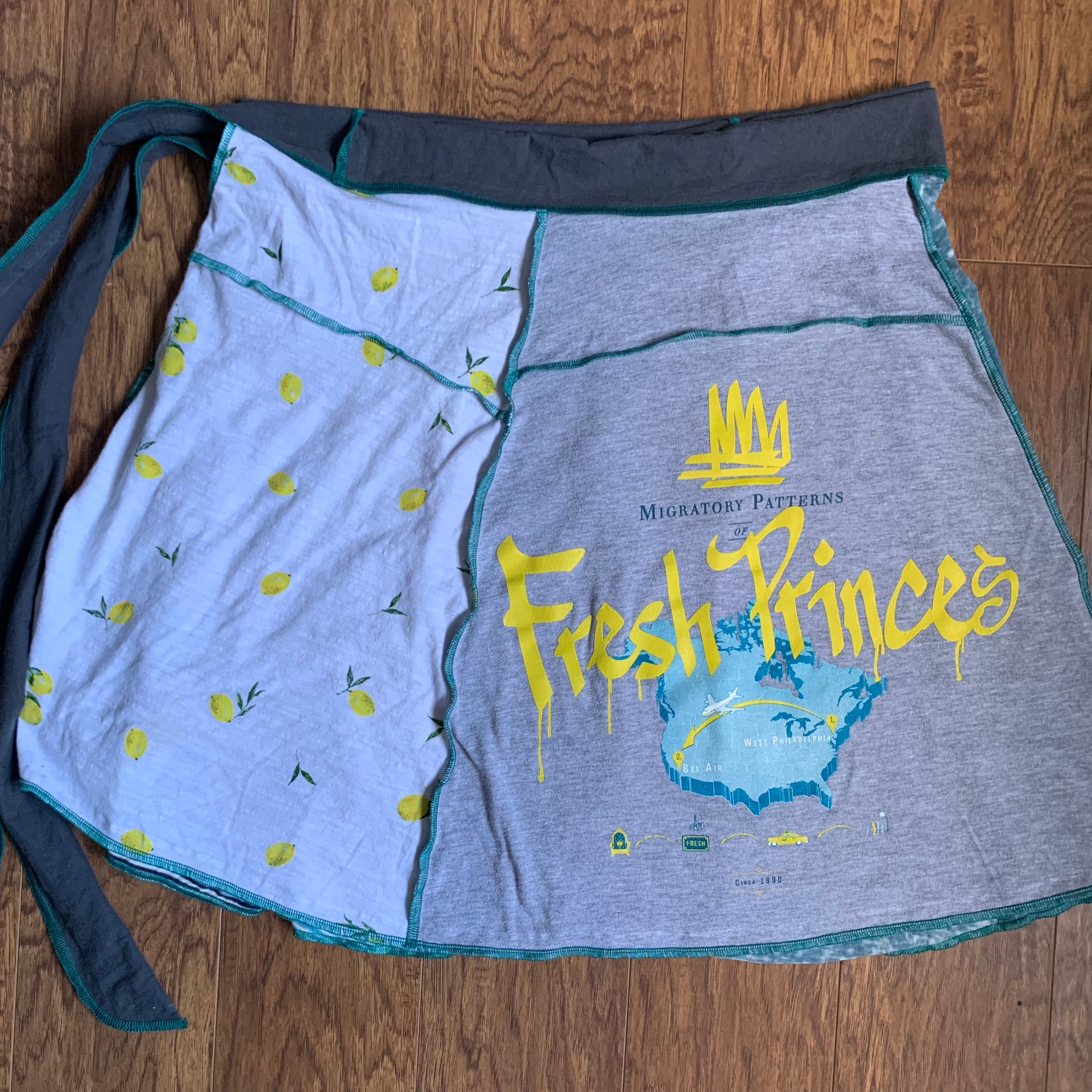 Migratory Patterns of Fresh Princes Upcycled T-shirt Wrap Skirt