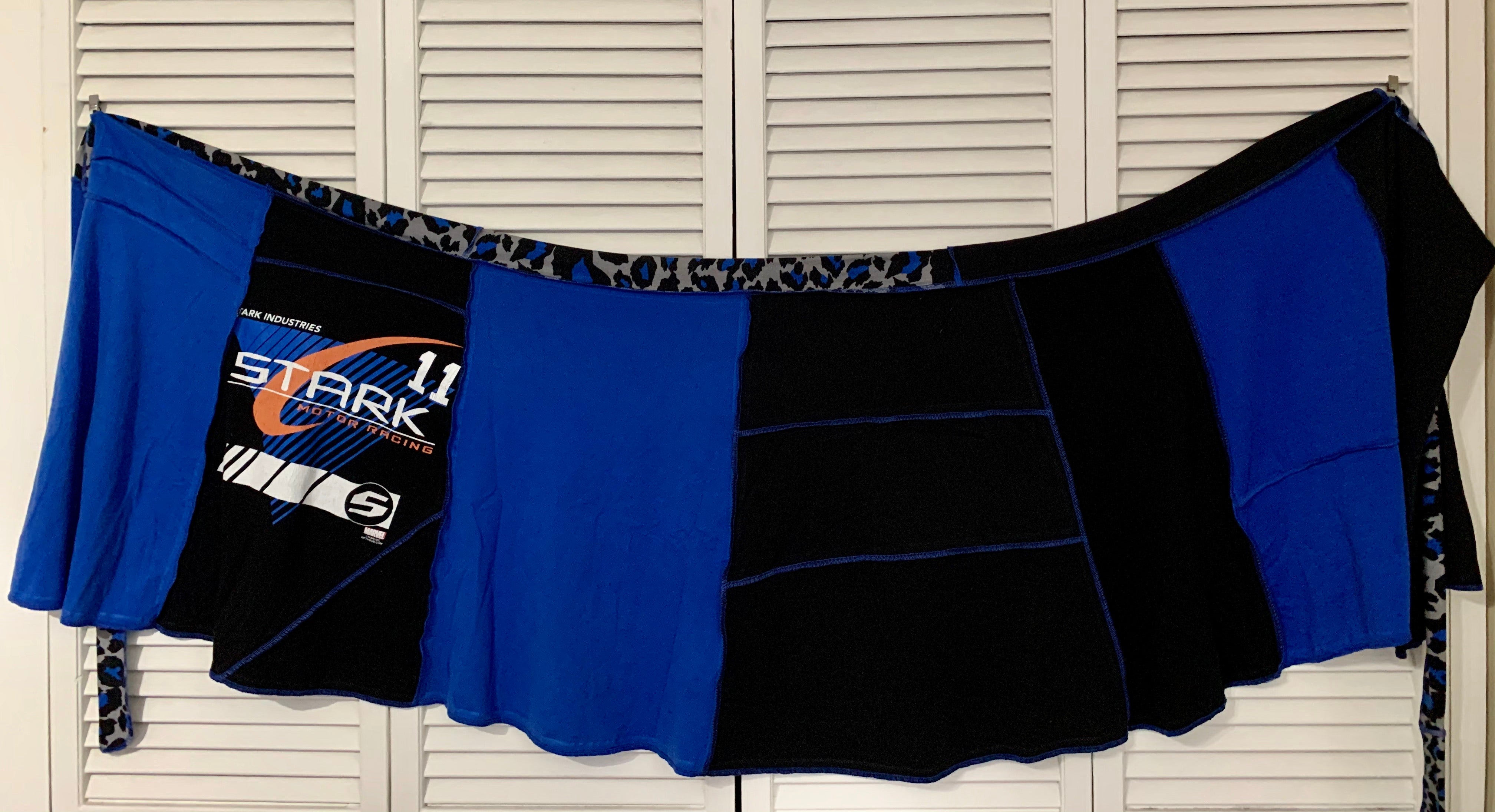 Stark Racing Upcycled T-shirt Wrap Skirt