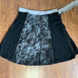 Ghouls Rush In Upcycled T-shirt Wrap Skirt